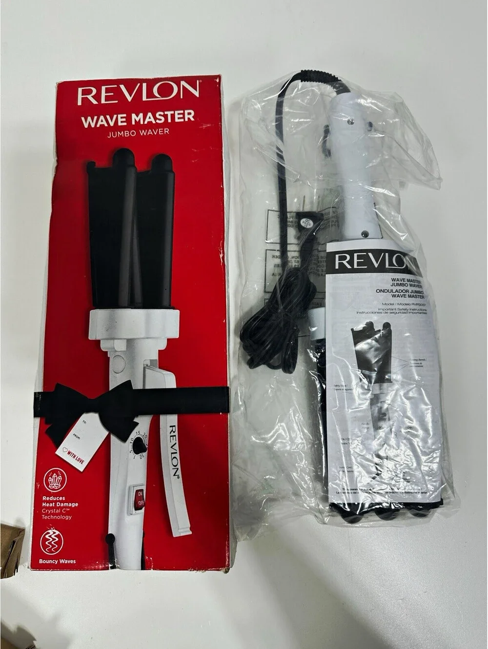 New Revlon Wave Master Jumbo Triple Barrel Ceramic Waver 420°F 30 Settings W/B